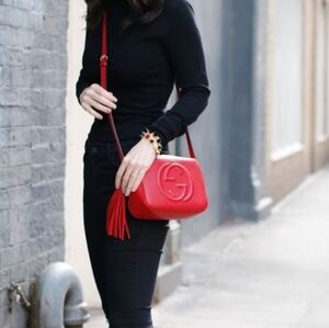 GUCCI Soho Disco red camera bag